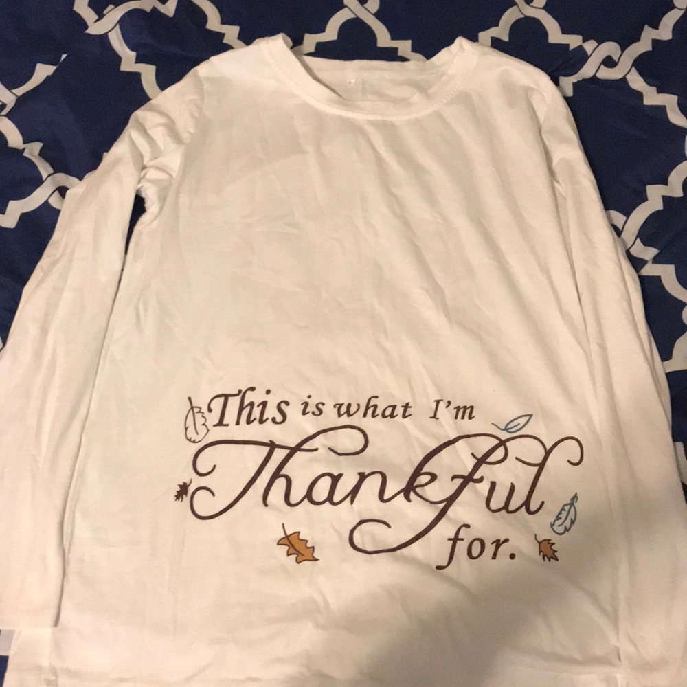 Maternity thanksgiving shirt.